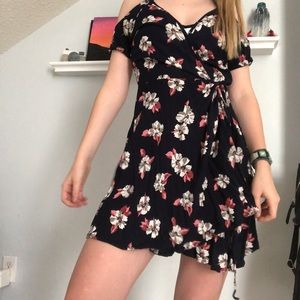 Floral wrap dress
